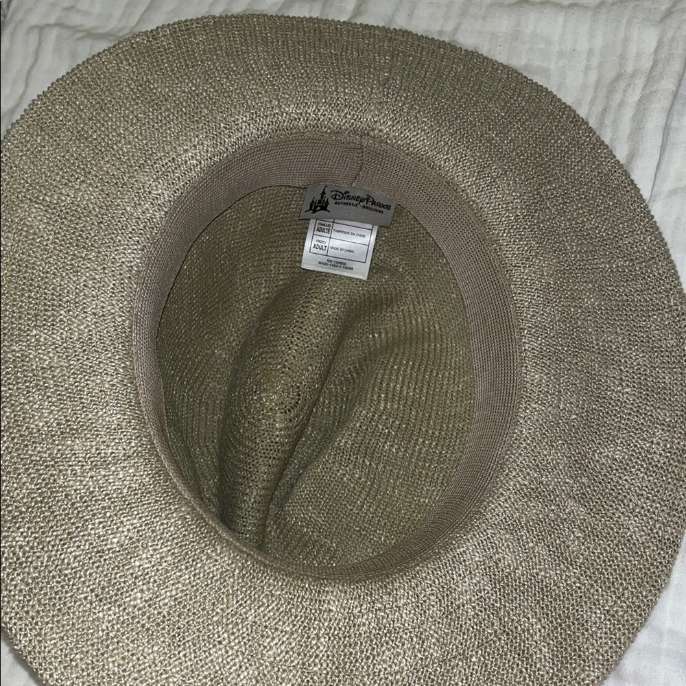 Disney Parks Woven Safari Hat,Tan Hat with Brown Band - Picture 7 of 8